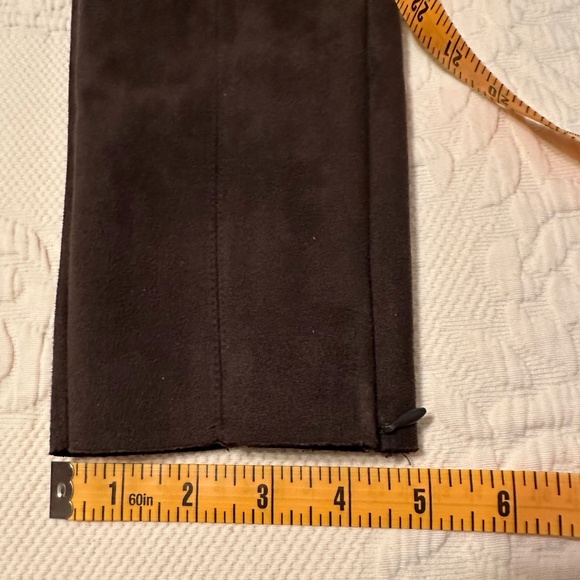 Zara Basic Cocoa Faux Suede AnkleZip Pants Medium - Picture 10 of 12